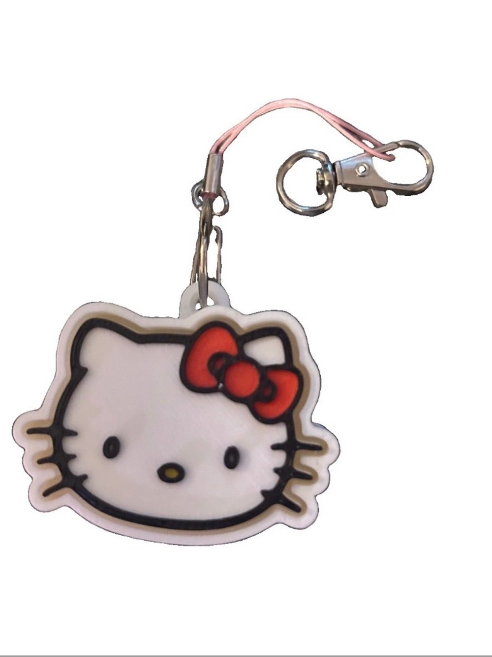 3D Printed Hello Kitty Fidget Clicker Keychain Stress Relief NEW